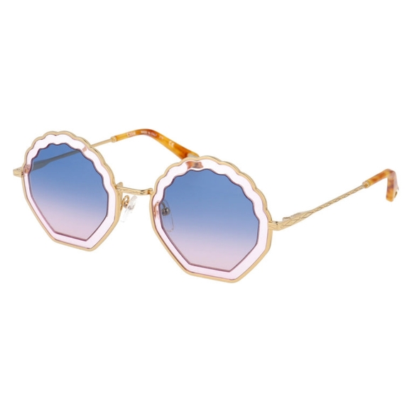 Chloe Accessories - SOLD!! CHLOE CE147S 833 Gold/Light Pink/Gradient Blue Sunglasses 56-18-140